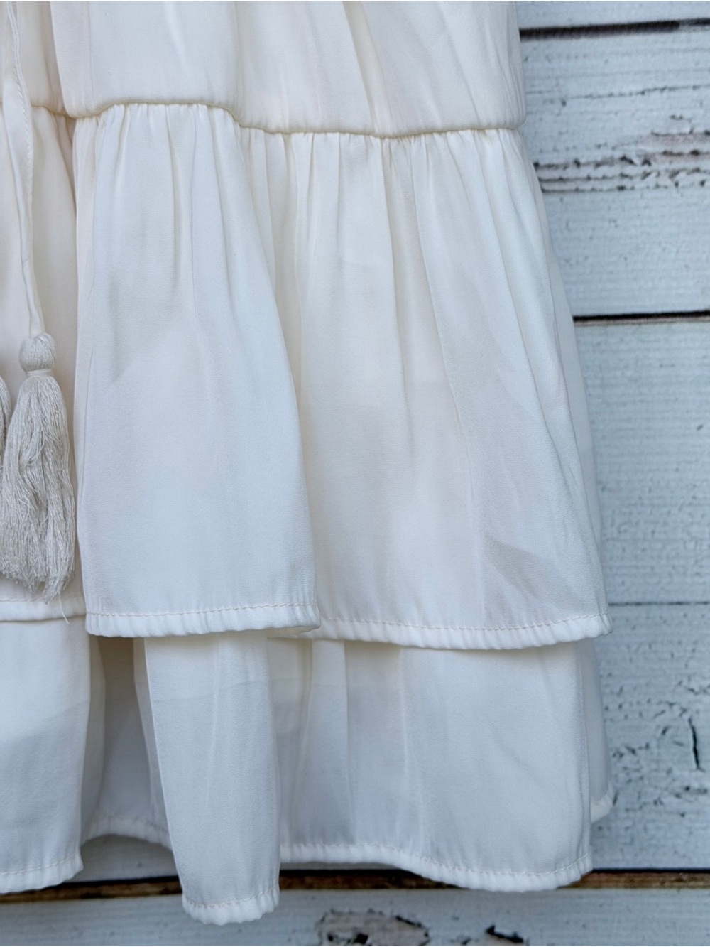 TCEC Tiered Ruffle Drawstring Skort Romper Size Large - Picture 5 of 8